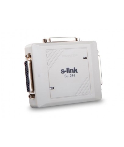 S-link SL-254 2 Port Otomatik Switch (Giriş 2 Adet Dişi DB25 Paralel Port)(Çıkış DB25 Paralel)