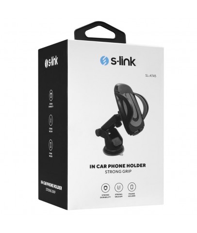 S-link SL-AT45 Vantuz + Braketi 360 Derece Siyah-Gri Telefon Tutucu