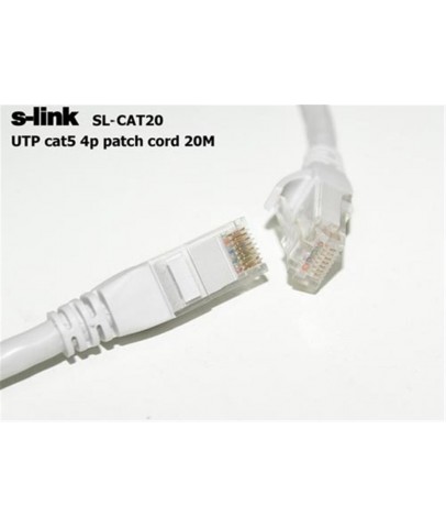 S-link SL-CAT20 Cat5 20mt Gri Utp Patch Kablo