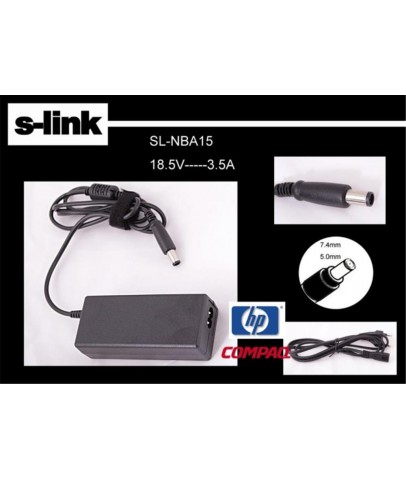 S-link SL-NBA15 18.5v 3.5a 7.4-5.0 Notebook Adaptör