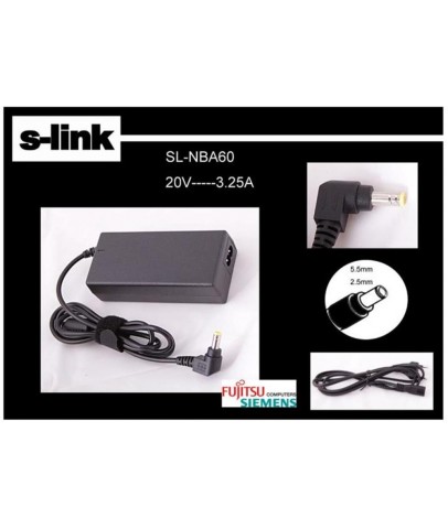 S-link SL-NBA60 20v 3.25a 5.5-2.5 Notebook Adaptörü