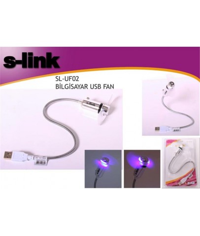 S-link SL-UF02 Anahtarlı + Ledli Usb Fan