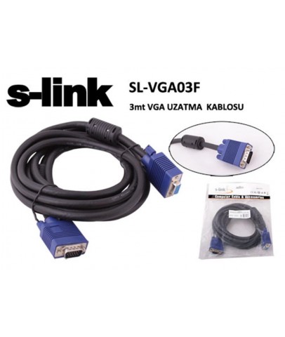 S-link SL-VGA03F 3mt e-d Ekran Kartı Vga Uzatma