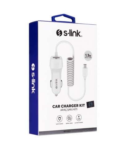 S-link Swapp SW-C535 1 Usb + Micro Usb 12-24V 3.1A Kablolu Araç Şarj Cihazı