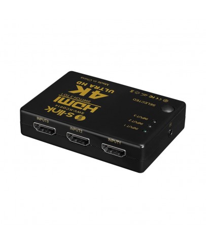 S-link SWV-KCG014 HDMI 3TO1 SWITCH 4K-2K, IR +Adaptör