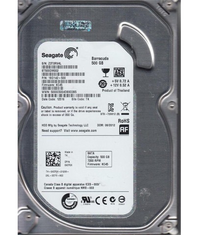 Seagate 500GB ST500DM002 BarraCuda SATA 3.0 7200 RPM 3.5" Harddisk (İthalat)