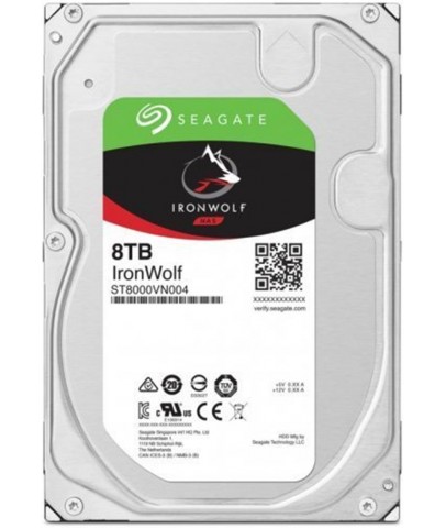 Seagate 8Tb ST8000VN004 Ironwolf 3,5" 7200Rpm 256Mb Rv Sensör, Sata 3, 7-24  Nas Diski