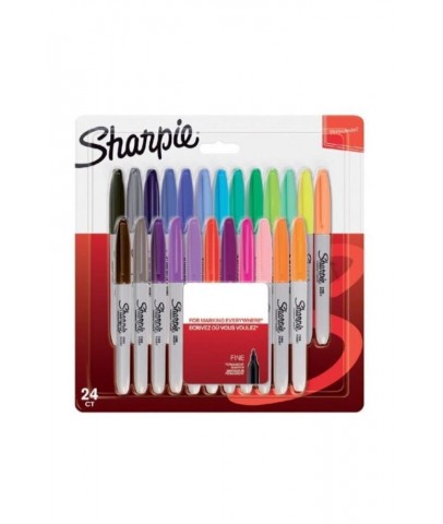 Sharpie Marker Permanent Fine Karışık Renkler 24 Lü