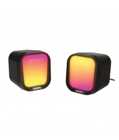 Snopy SN-87U 2.0 Mini RGB Işıklı 2Wx2CH Siyah USB Gaming Speaker Hoparlör