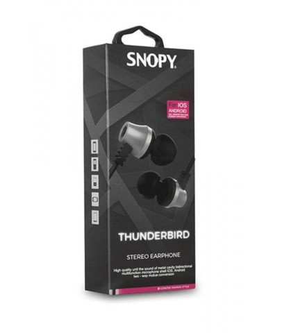 Snopy SN-J02 Thunderbird Mobil Telefon Uyumlu Kulak içi Beyaz-Gümüş Mikrofonlu KulaklıK