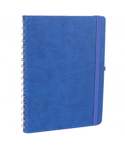 SÖĞÜTÖZÜ LACİVERT SPİRALLİ TARİHSİZ DEFTER (17X24 CM)