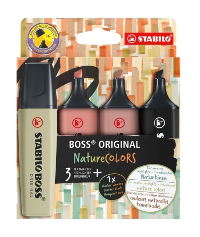 Stabilo Fosforlu Kalem Boss Naturecolors 4er S-Y-K-G 70/4-2-3