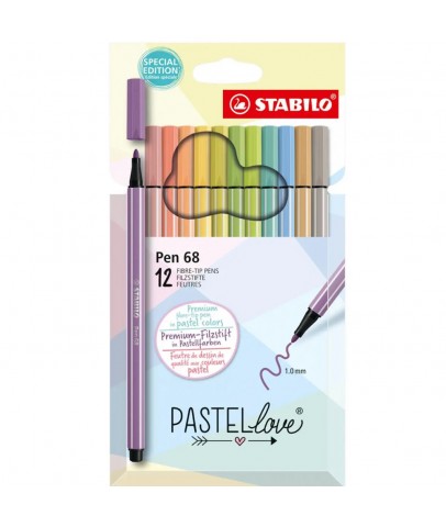 Stabilo Pen 68 Pastellove 12 Li