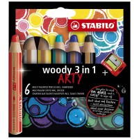 Stabilo Woody 3in1 Arty 6 Lı +Kalemtıraş