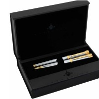 Steel Pen Takım Kalem Dolma+Tükenmez Capital Gold Krom 286