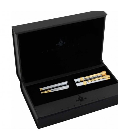 Steel Pen Takım Kalem Dolma+Tükenmez Capital Gold Krom 286