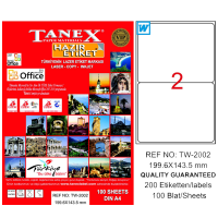 Tanex Lazer Etiket 100 Yp 199.6X143 .5Mm Tw-2002