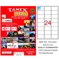 Tanex Lazer Etiket 100 Yp 64X34Mm Tw-2024