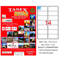 Tanex Lazer Etiket 100 Yp 99.1X38.1Mm Tw-2014