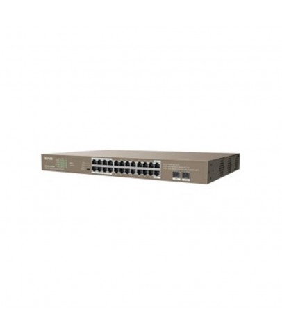 Tenda TEG1126P-24-410W 24 Port Poe+ 10-100-1000 2 Port SFP Switch Çelik Kasa Rack Mount