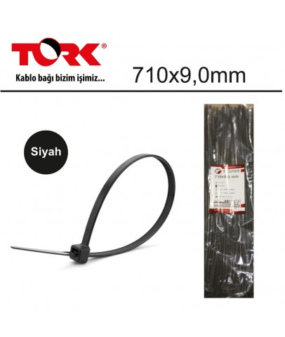 Tork TRK-710-9,0mm Beyaz 100lü Kablo Bağı