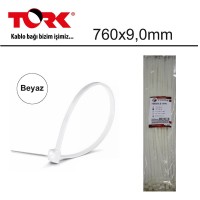 Tork TRK-760-9,0mm Beyaz 100lü Kablo Bağı (86978)