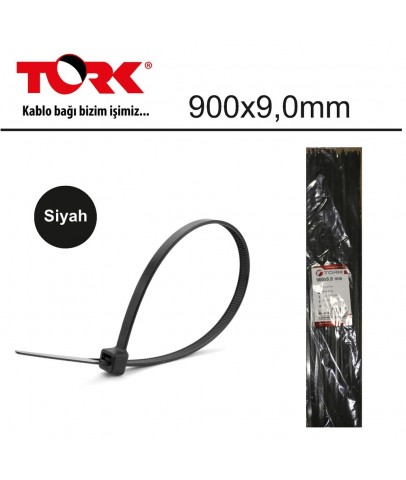 Tork TRK-900-9,0mm Siyah 100lü Kablo Bağı