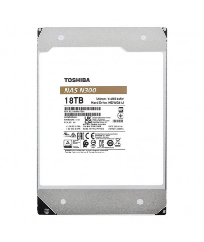 Toshiba 18TB N300 HDWG51JUZSVA 7200 Rpm 512MB Sata-3 Nas Diski