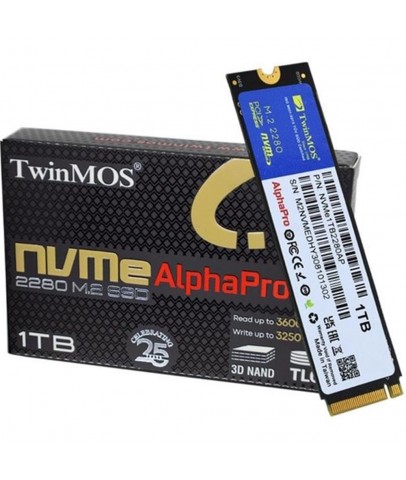 TwinMOS 1TB M.2 PCIe Gen3 NVMe SSD (3600-3250Mb-s) NVMe1TB2280AP TLC 3DNAND Ssd