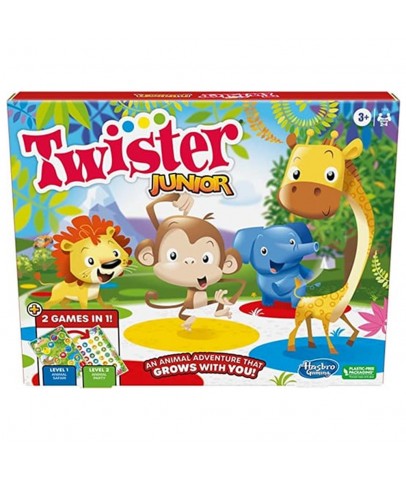 Twister Junior Oyunu, Hayvan Macerası 2 Taraflı Mat, 2 Oyun 1 Arada