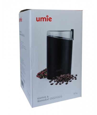 UMIE KB-U50 60G kapasiteli Siyah 140W Kahve ve Baharat Öğütücü