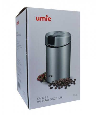 UMIE KB-U52 65G kapasiteli Pazlanmaz Çelik 160W Kahve ve Baharat Öğütücü