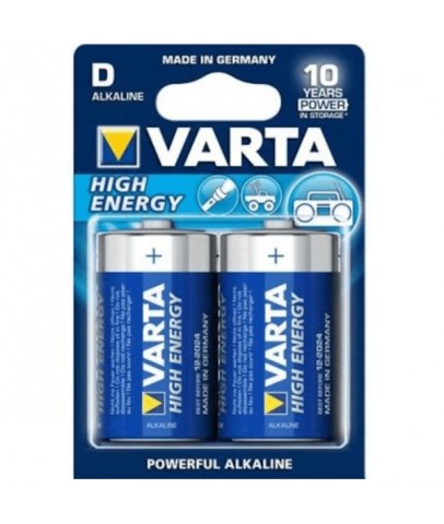 Varta Alkalin Büyük Boy Pil (D) High Energy 2 Lİ