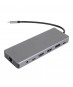 Vcom CU4706 Type-C To HDMI-2+DP+USB3.0-3+TYPE C+USB2.0+RJ45+SD2.0+TF2.0+PD+DC 3.5mm 13 in 1 Çevirici