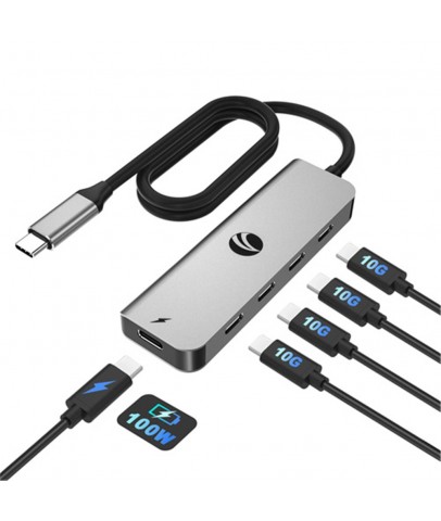 Vcom CUE11s Type-C To 4-Usb-C (10GBps)+Pd 3.0 100W Çoklayıcı