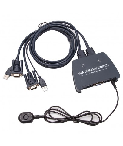 Vcom DD211-2K 2 Port Vga 1080P@60Hz Plastik Kasa Kvm Switch