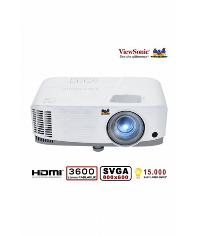 Viewsonic PA700S DLP SVGA(800x600) 4500AL 2xHDMI 1xVGA 12.500:1 3W Hoparlör Projeksiyon