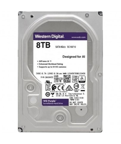 Wd 8Tb Purple WD84PURZ 5640RPM 128MB 7x24 Güvenlik Harddisk