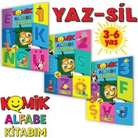 Yükselen Zeka 3-6 Yaş Yaz-Sil Komik Alfabe Kitabım Seti Mucit Karınca