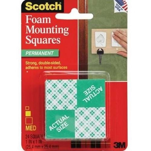 Scotch Çift Taraflı Yapışkan Köpük Kare 2,5x2,5 Cm