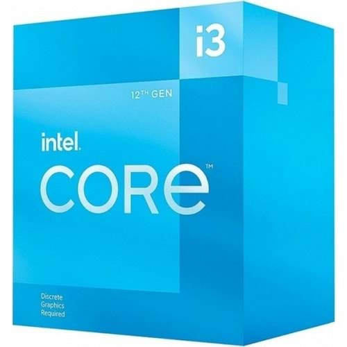 Intel Core i3 12100F 3.3 Ghz 4 Çekirdek 12MB Cache LGA1700 Soket 10NM Kutulu Box İşlemci