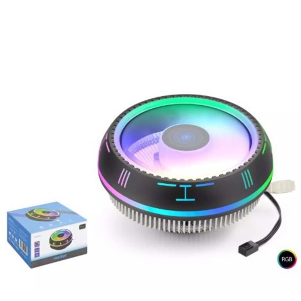 NODAR ND2552 Cool Storm CPU İşlemci Fan Combo UFO-R AMD - Intel RGB - Siyah