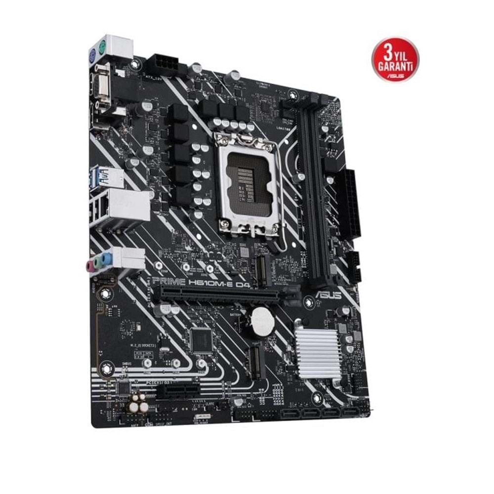 Asus Prime H610M-E D4-CSM 3200MHz DDR4 Soket 1700 M.2 HDMI DP mATX Anakart