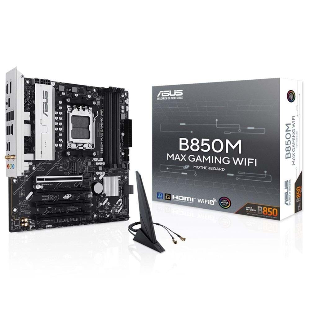 Asus B850M MAX GAMING WIFI 8000MHz (OC) DDR5 Soket AM5 M.2 HDMI DP mATX Anakart