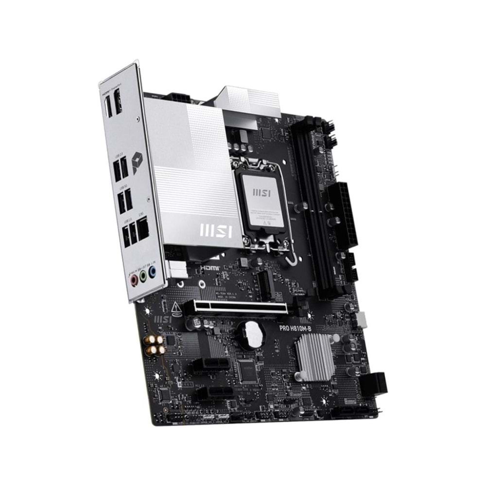 Msı Pro H810M-B Intel H810 Soket 1851 DDR5 6400+(OC)MHz mATX Gaming (Oyuncu) Anakart