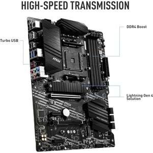 Msı B550-A Pro AM4 DDR4 Bellek 4400(OC) HDMI DP M.2 USB3.2 ATX Anakart