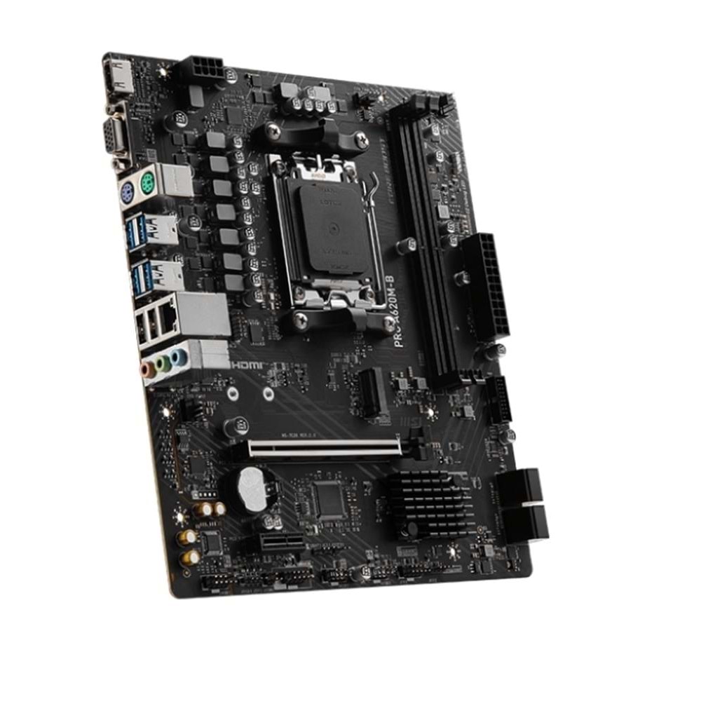 Msı Pro A620M-B AMD A620 AM5 Soket DDR5 6800(OC)MHz mATX Anakart