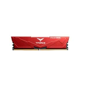 Team T-Force Vulcan Red 16GB (1x16GB) 6000Mhz DDR5 CL38 Kırmızı Gaming Ram (FLRD516G6000HC38A01)
