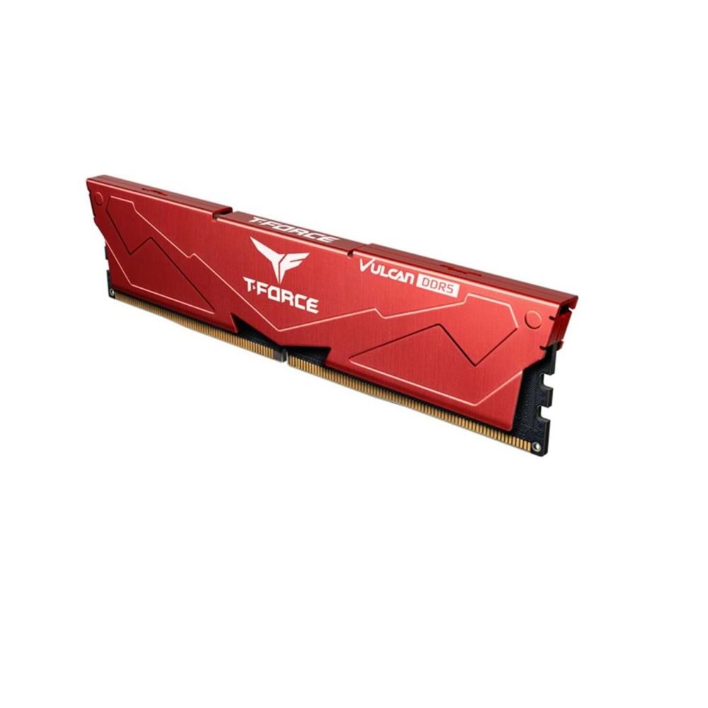 Team T-Force Vulcan Red 16GB (1x16GB) 6000Mhz DDR5 CL38 Kırmızı Gaming Ram (FLRD516G6000HC38A01)