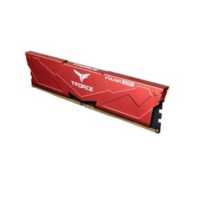 Team T-Force Vulcan Red 16GB (1x16GB) 6000Mhz DDR5 CL38 Kırmızı Gaming Ram (FLRD516G6000HC38A01)